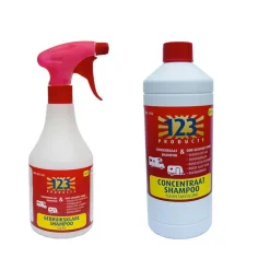 123 Products  Clean Shampoo spuitflacon en navulverpakking voordeelpakket 650 ml