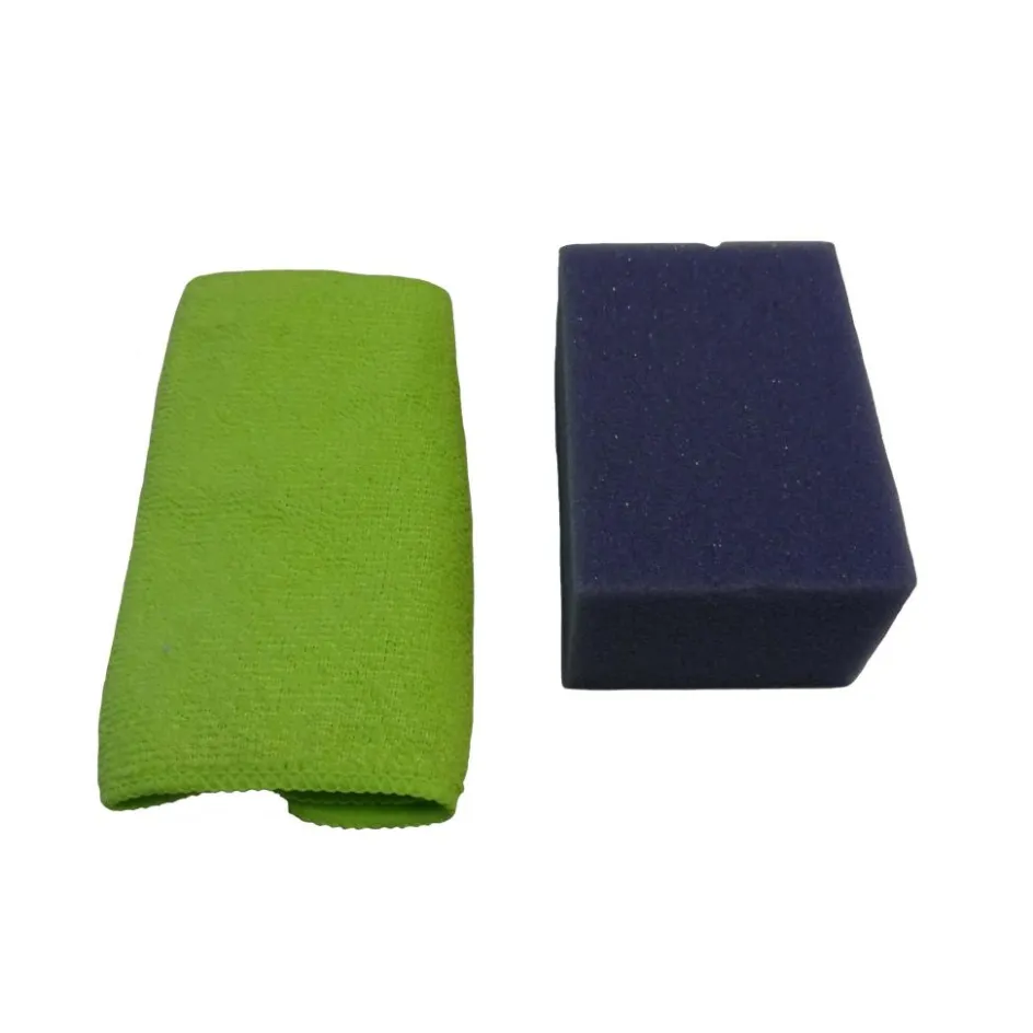 123 Products Poets en spons pakket met microvezel doekje