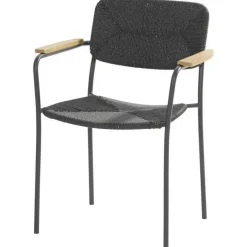 New 4 Seasons Outdoor  Bora stapelbare tuinstoel anthracite teak