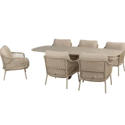 Clearance 4 Seasons Outdoor  Nevada 250 x 105 cm Sardinia 6 tuinset latte