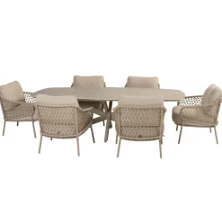 Clearance 4 Seasons Outdoor  Nevada 250 x 105 cm Sardinia 6 tuinset latte