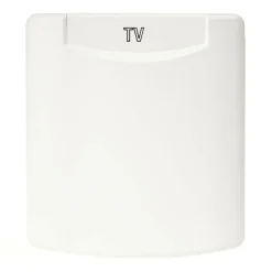 ABL 12V en TV wanduitvoerdoos wit