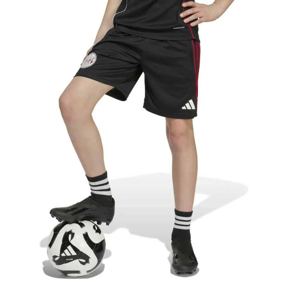 adidas Ajax Tiro 25 voetbalbroekje junior black white bold red
