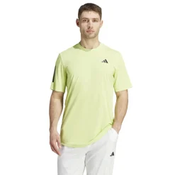 adidas Club 3-Stripes tennisshirt heren pulse lime