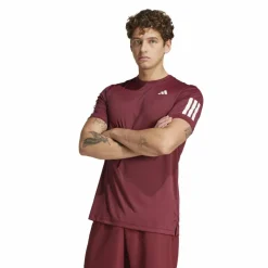 Hot adidas Club 3-stripes tennisshirt heren shadow red