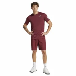 Hot adidas Club 3-stripes tennisshirt heren shadow red