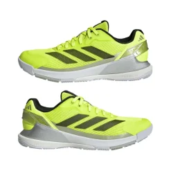 Discount adidas Crazyquick padelschoenen heren lucid lemon core black silver metallic