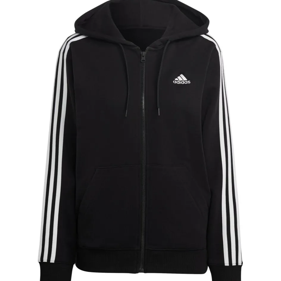adidas Essentials 3-Stripes French Terry vest dames black white