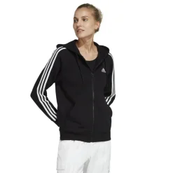 adidas Essentials 3-Stripes French Terry vest dames black white