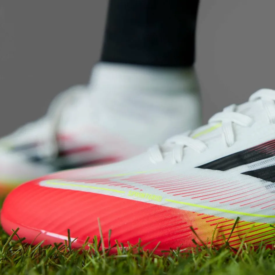 adidas F50 League FG MG Mid voetbalschoenen heren cloud white core black solar yellow