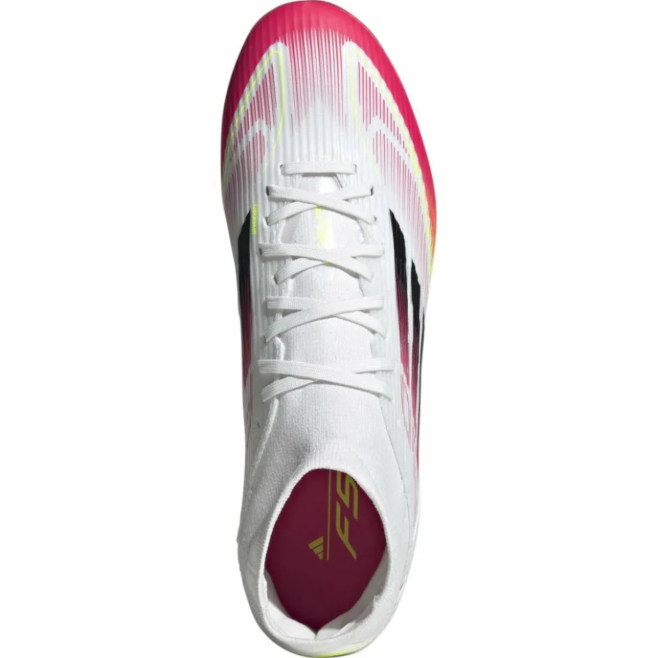 adidas F50 League FG MG Mid voetbalschoenen heren cloud white core black solar yellow