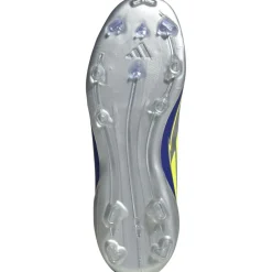 adidas F50 League Messi FG MG voetbalschoenen junior silver metallic solar yellow lucid blue