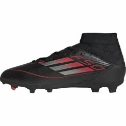 adidas F50 League Mid FG MG voetbalschoenen junior core black iron metallic lucid red