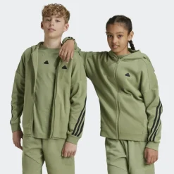 New adidas Future Icons 3-Stripes trainingsjack junior tent green black