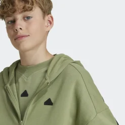 New adidas Future Icons 3-Stripes trainingsjack junior tent green black