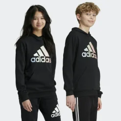 adidas Metallic Print hoodie junior black
