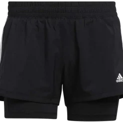 adidas Pacer 3-Stripes 2-in-1 short dames black