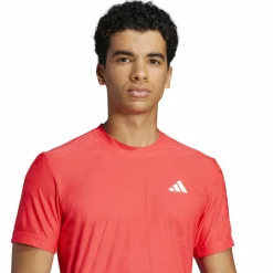 adidas Pro FreeLift tennisshirt heren semi lucid red