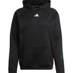 adidas Train Icons 3-Stripes hoodie heren black arctic night white