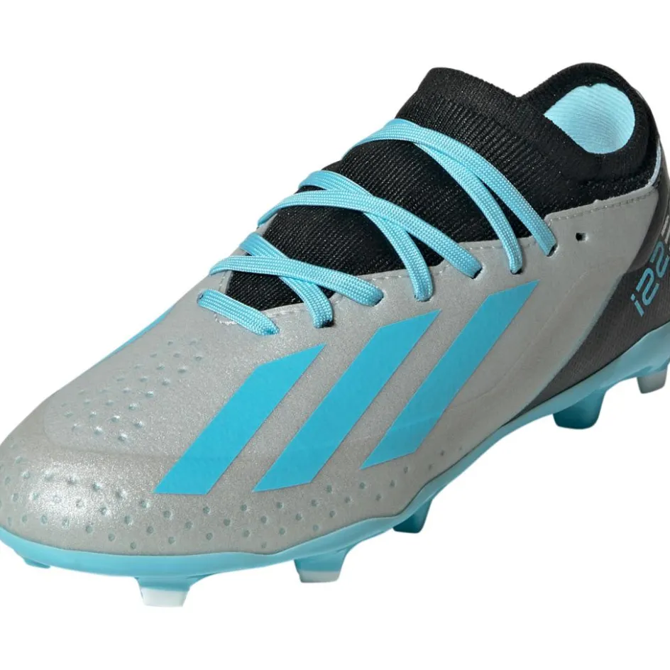adidas X Crazyfast Messi.3 FG voetbalschoenen junior silver metallic blish blue core black