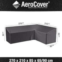 Aerocover Loungesethoes hoekset L-vorm rechts 270 x 210 x 85 x 65 antraciet