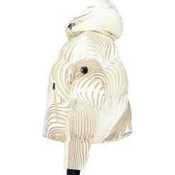 Hot Airforce Sun Peaks Moiré winterjas dames white beige mist