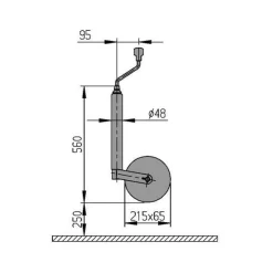 Discount Al-Ko Plus neuswiel met kunststof velg