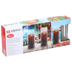 New Alpina Longdrinkglas 400 ml transparant 6-pack
