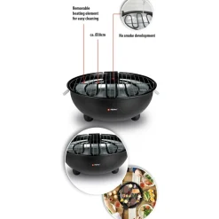 Outlet Alpina Table elektrische barbecue black