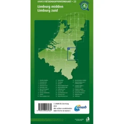 Discount ANWB Knooppunten 23 Limburg Midden Limburg Zuid  fietskaart