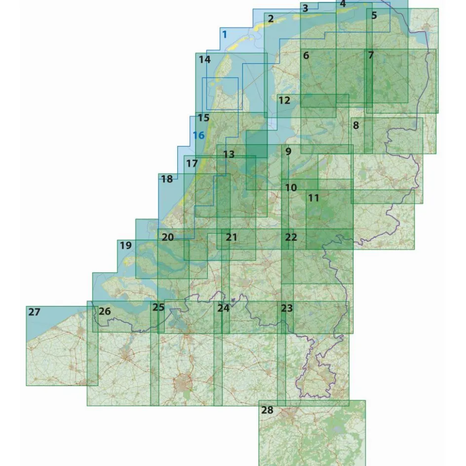 Clearance ANWB Knooppunten 22 Noord-Brabant Oost Limburg Noord fietskaart