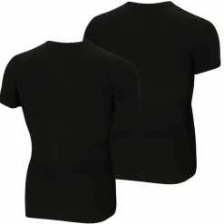 Outlet Apollo Bamboo O-hals shirt heren black 2-pack