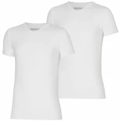 Best Apollo Bamboo V-hals shirt heren white 2-pack