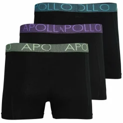 Apollo Onderbroek heren black 3-pack