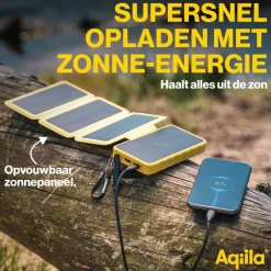 Aqiila Powerbird BS10 Solar 10.000 mAh powerbank yellow