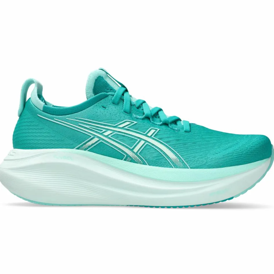 Discount Asics Gel-Nimbus 27 hardloopschoenen dames wave teal illuminate mint