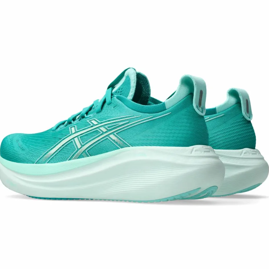 Discount Asics Gel-Nimbus 27 hardloopschoenen dames wave teal illuminate mint