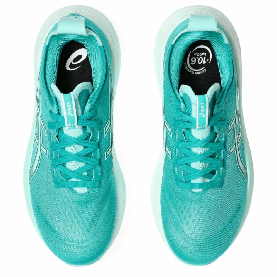 Discount Asics Gel-Nimbus 27 hardloopschoenen dames wave teal illuminate mint