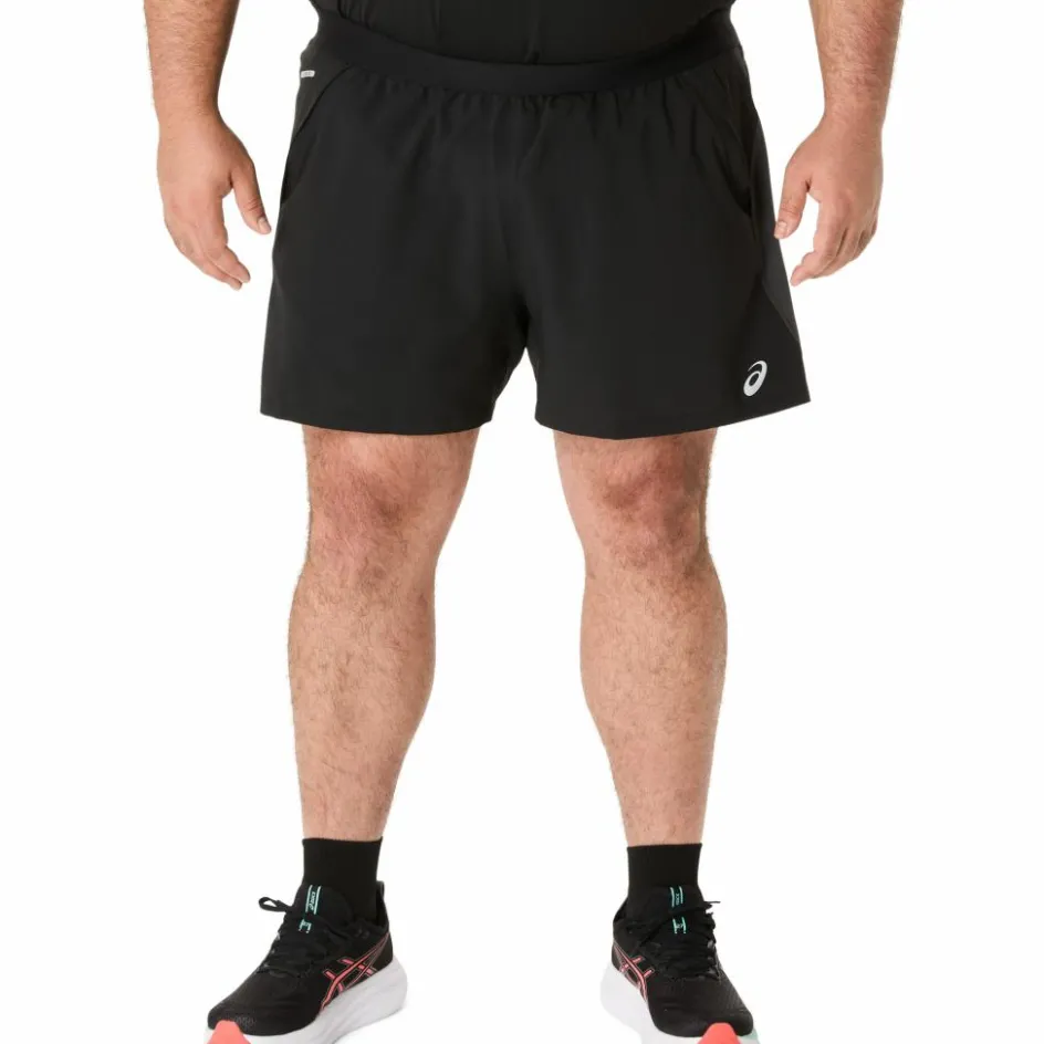 Asics Road 5 inch hardloopbroek heren performance black graphite grey