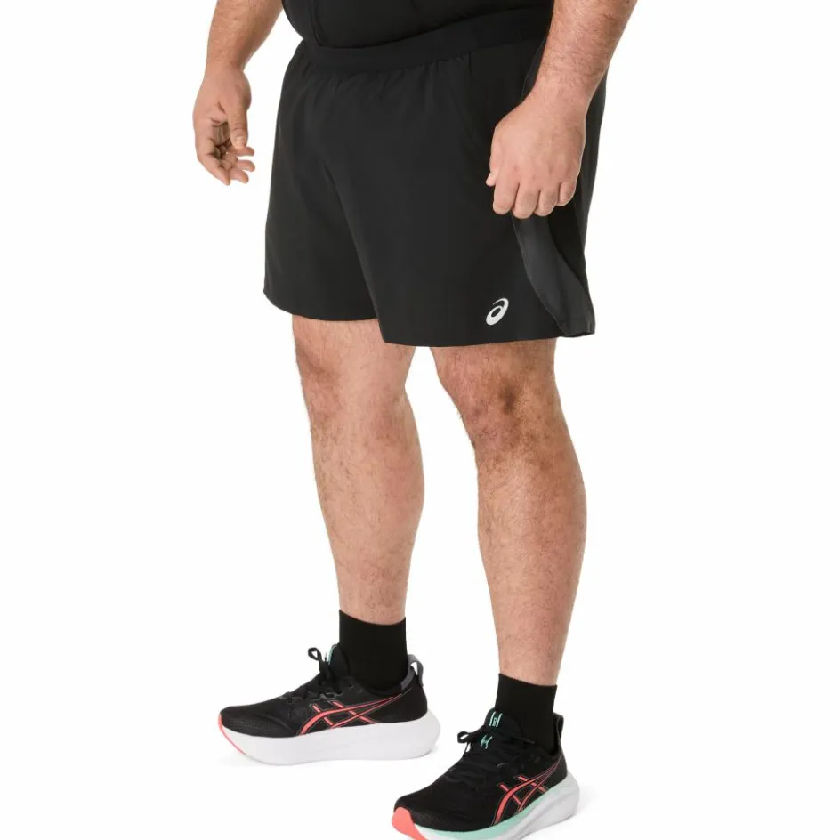 Asics Road 5 inch hardloopbroek heren performance black graphite grey