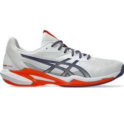 Best Asics Solution Speed FF 3 Clay tennisschoenen heren white greyish purple