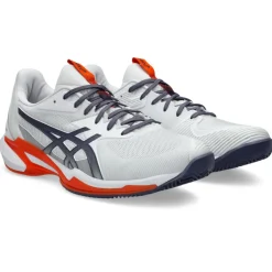Best Asics Solution Speed FF 3 Clay tennisschoenen heren white greyish purple