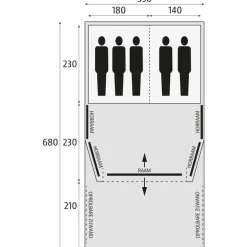 Outlet Bardani AirWave 350 Deluxe TC opblaasbare tent beige anthracite