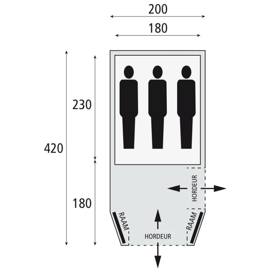 Best Bardani AirWolf 200 TC opblaasbare tent beige