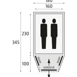 Bardani AirWolf 180 TC opblaasbare tent beige