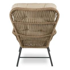 Bardani Boston loungestoel inclusief hocker sahara dust