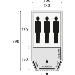Bardani Mustang 200 RSTC tunneltent beige