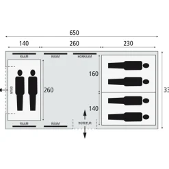 Bardani Porto Grande 650 RSTC tunneltent beige