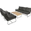 Discount Bardani Riva 4-delig loungeset black
