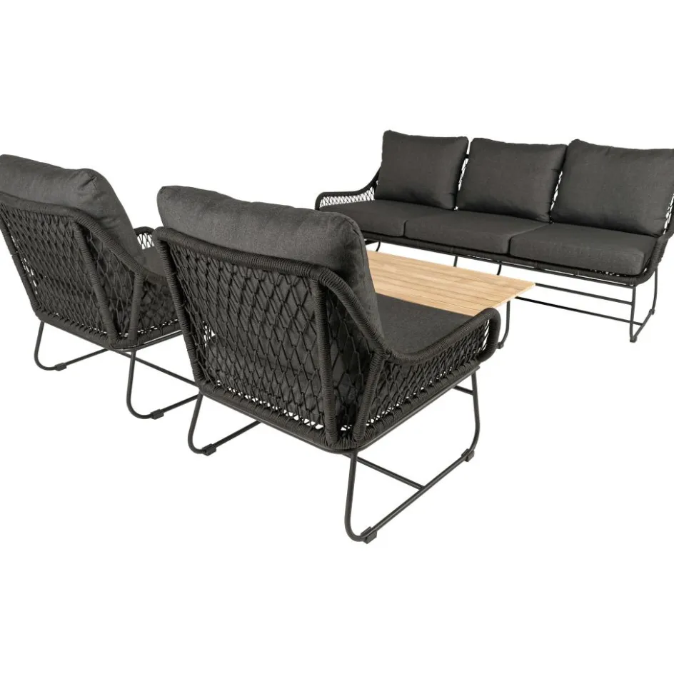Discount Bardani Riva 4-delig loungeset black